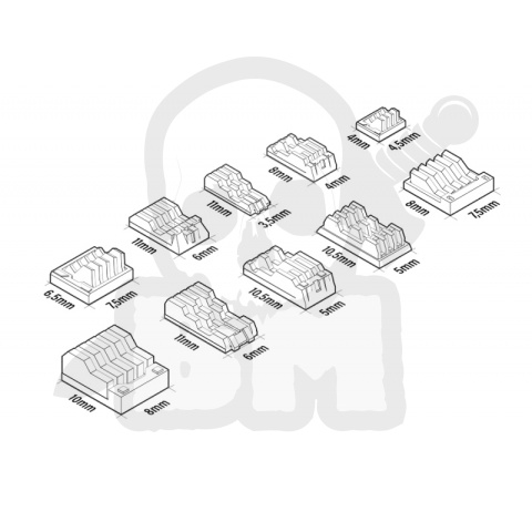3D printed set - Mecha Detail Parts - Heat Sink Plates - płyty radiatora