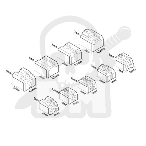 3D printed set - Mecha Detail Parts - Corner Detail Panel Addon