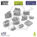 3D printed set - Piles of Trash 1:48 - stosy odpadków 10 szt.