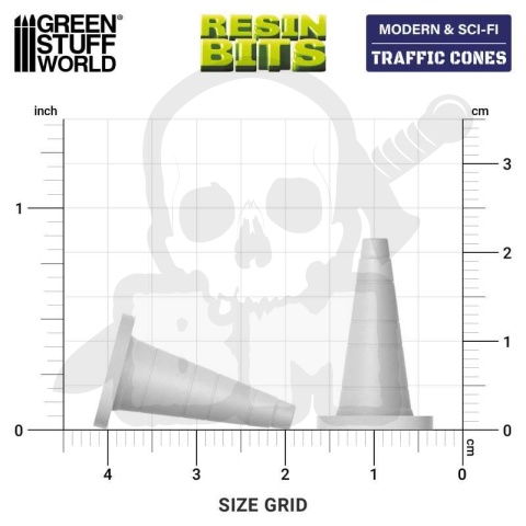 3D printed set - Traffic Cones 1:35 - pachołki drogowe 10 szt.