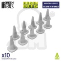 3D printed set - Traffic Cones 1:35 - pachołki drogowe 10 szt.