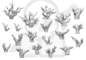 3D printed set RDry Bushes - suche krzaki 20 szt.