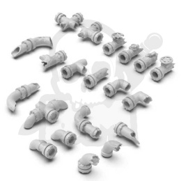 3D printed set - Damaged Pipes 1:48-1:35 - rury do makiet 20 szt.