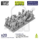3D printed set - Damaged Pipes 1:48-1:35 - rury do makiet 20 szt.