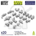 3D printed set - Damaged Pipes 1:48-1:35 - rury do makiet 20 szt.