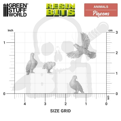 3D printed set - Pigeons 1:48-1:35 - gołębie ptaki 26 szt.