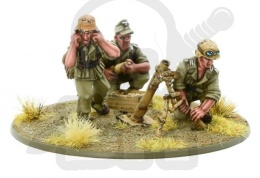 Afrika Korps Medium Mortar Team 3 szt. + 1 moździerz