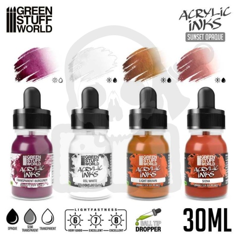 GSW Acrylic Inks Set - Sunset Opaque (4x 30ml)