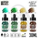 GSW Acrylic Inks Set - Transparent Nature (4x 30ml)