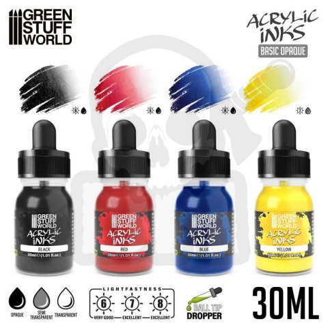GSW Acrylic Inks Set - Basic Opaque (4x 30ml)