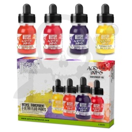 GSW Acrylic Inks Set - Transparent Fire (4x 30ml)