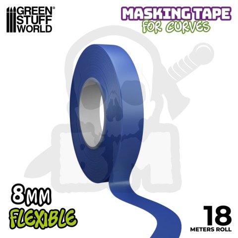 Green Stuff Flexible Masking Tape 8mm elastyczna taśma maskująca 18m