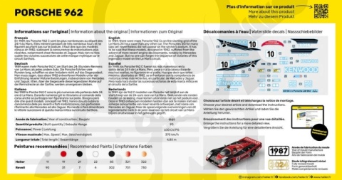 Heller 56109 Starter Set Porsche 962 1:43