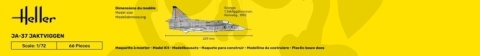 Heller 80309 Szwedzki samolot myśliwski JA 37Jaktviggen - 1:72