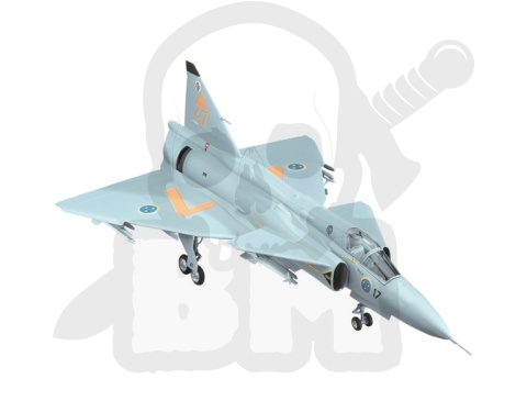 Heller 80309 Szwedzki samolot myśliwski JA 37Jaktviggen - 1:72