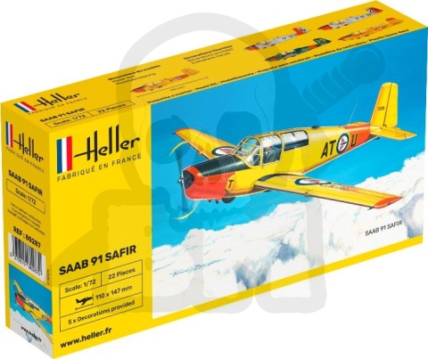 Heller 80287 Szwedzki samolot szkolny SAAB Safir 91 - 1:72
