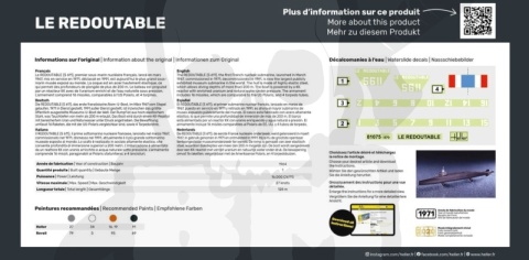 Heller 81075 Okręt podwodny Le Redoutable 1:400