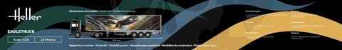 Heller 80784 Model ciężarówki z naczepą Renault G260 Eagletruck - 1:24
