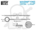 Lampa biurkowa z lupą - Faded White - biała