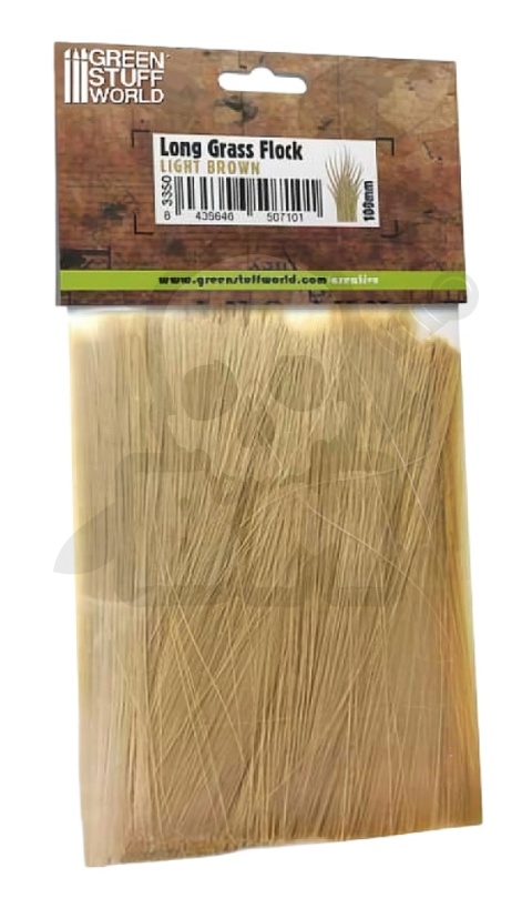 Long Grass Flock 100mm - Light Brown