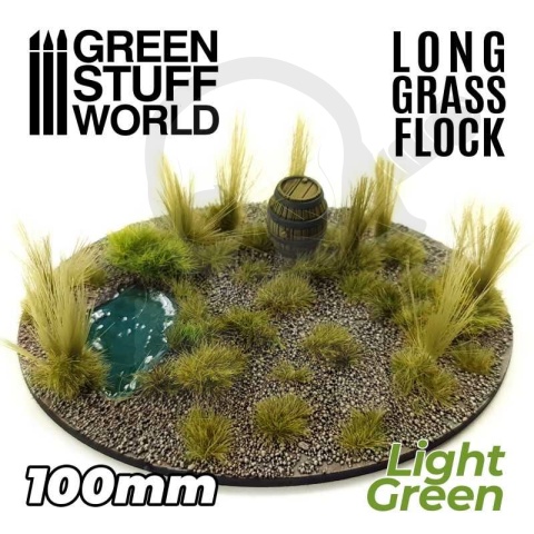 Long Grass Flock 100mm - Light Green