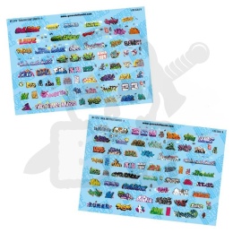 Model railway graffiti decals 1:160 N Scale kalkomanie na pociągi
