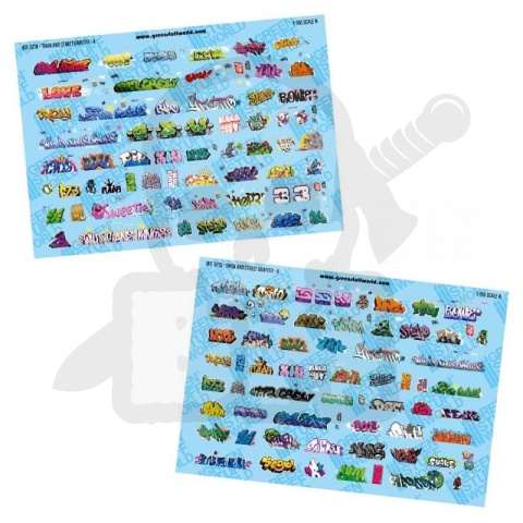 Model railway graffiti decals 1:160 N Scale kalkomanie na pociągi