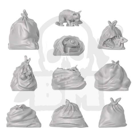 3D printed set - Resin Garbage bags - worki na śmieci 10szt.