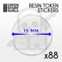 Resin Token Stickers 15mm 88 szt.