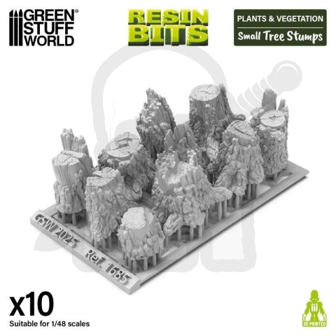 3D printed set - Small Tree Stumps - pieńki 10 szt.