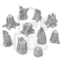 3D printed set - Small Tree Stumps - pieńki 10 szt.