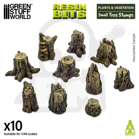 3D printed set - Small Tree Stumps - pieńki 10 szt.