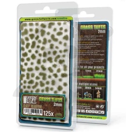Static Grass Tufts 2mm - Dried Green