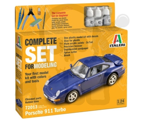 1:24 Porsche 911 Complete Set For Modeling Starter kit farbki narzędzia