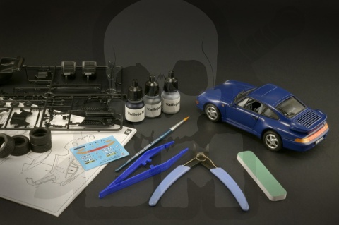 1:24 Porsche 911 Complete Set For Modeling Starter kit farbki narzędzia