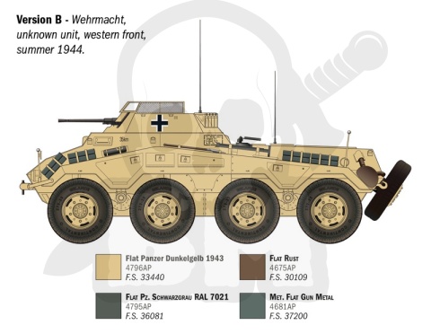 1:35 Model niemieckiego samochodu pancernego Sd. Kfz. 234/1