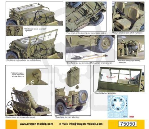 1:6 Dragon 75050 1/4-Ton 4x4 Truck w/.30-cal Machine Gun