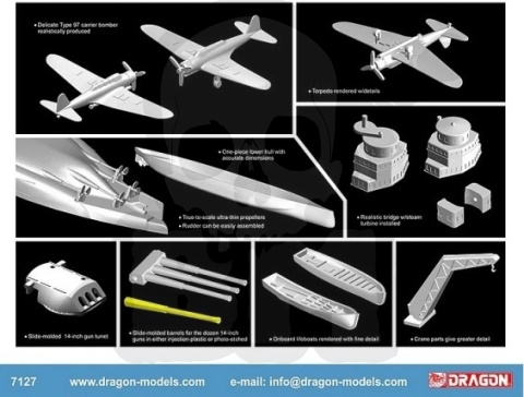 1:700 U.S.S. Arizona BB-39 + IJN Type 97 Kate Carrier Bomber - Pearl Harbor