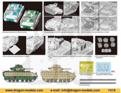 1:72 Model bojowego wozu piechoty M2A2 Bradley w/ERA