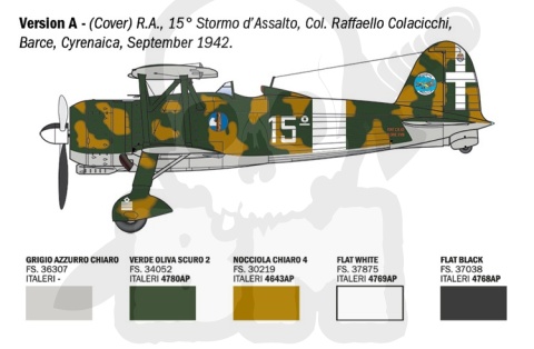 1:48 Model nocnego myśliwca FIAT CR.42 Falco Assault/Night Fighter