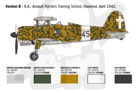 1:48 Model nocnego myśliwca FIAT CR.42 Falco Assault/Night Fighter