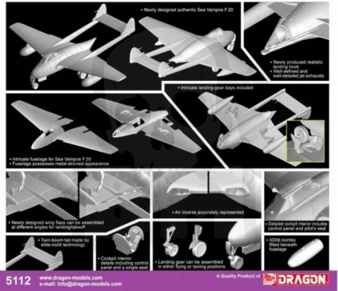 1:72 Model samolotu Sea Vampire F.20