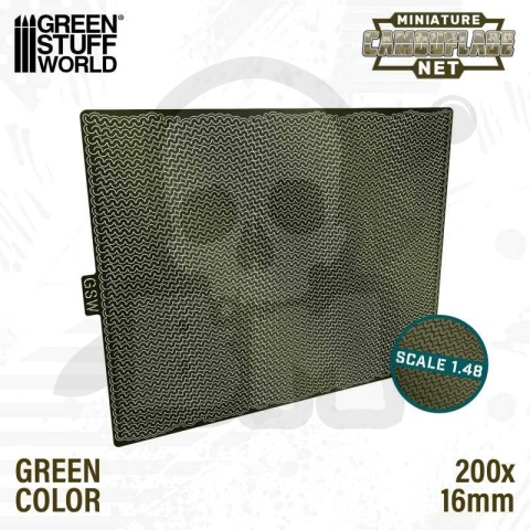 Miniature Camouflage Nets Green 1:48 - miniaturowa siatka maskująca