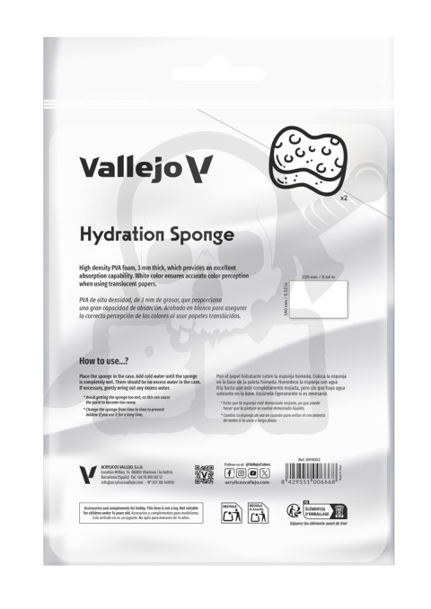 Vallejo B90002 - Hydration Sponge (2 szt.) - gąbki do mokrej palety