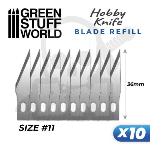 10x Hobby Knife Blade Refill - ostrza do noża 10 szt. rozmiar 11