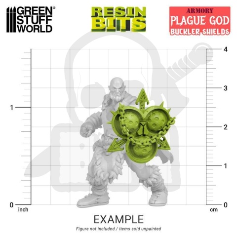 3D Printed Set - Plague God Bucklers 1:48 - tarcze/puklerze boga zarazy 10 szt.