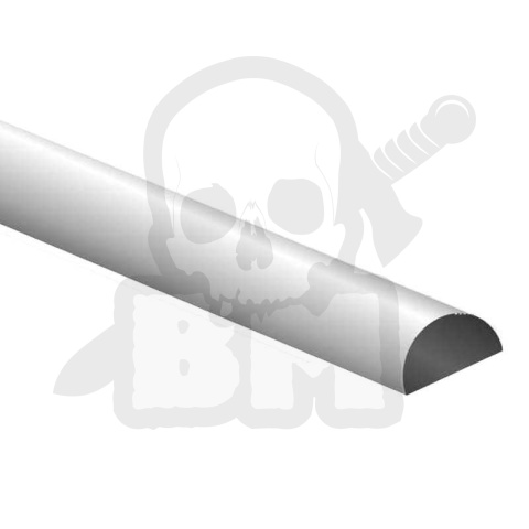 ABS Plasticard - Profile SEMICIRCLE 2x3mm 10 szt.