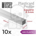 ABS Plasticard - profile ROD 0,5mm 10 szt.