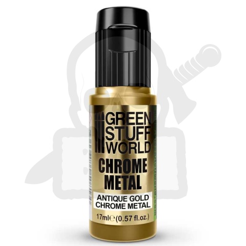 Chrome Paint Antique Gold 17ml - metaliczna modelarska farbka efekt lustra