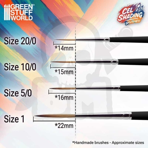 Synthetic Cel Shading Brushes Pack x4 - syntetyczne pędzelki do cieniowania